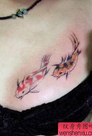 pige bryst lille blæksprutte tatoveringsmønster