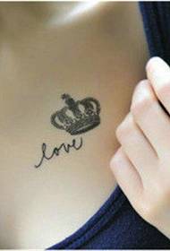 девушка татуировка благородной короны тату