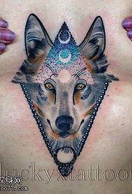 가슴 늑대 머리 문신은 문신 57318 작은 신선한 가슴 박쥐 문신 작품에 의해 공유됩니다