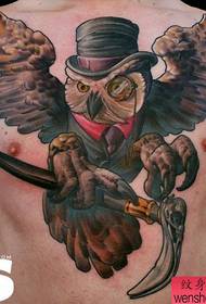 gumagana ang dibdib ng creative eagle death tattoo na tattoo