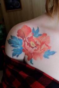 rameno jemný jemný pivoňka Květinový vzor tetování