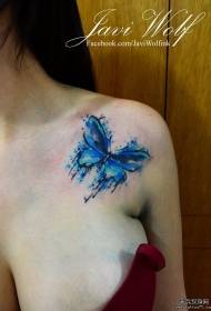 боја на рамена поздравниот мастило шема на тетоважа на пеперутка