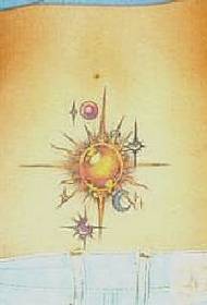färg solsystem tatuering bild