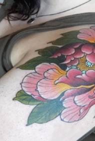 Tatuaje malgranda Peony knabino koloro peonio tatuaje bildo 58170 - Samurai kasko maskla ŝultro nigra kasko tatuaje bildo