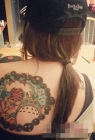 meisies skouer skilderkuns vaardighede abstrakte lyne chinchillas tekenprentkarakter tattoo foto's