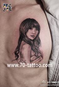 Changsha Qilin Tattoo show bar works: Tattoo beauty portrait tattoo