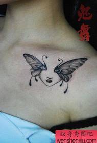 girl chest beautifully popular dish fairy tattoo pattern