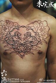majestueux motif de tatouage de pivoine Tangshi Zhuangsu Tengyun