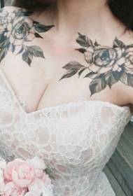 дівчата плеча татуювання квітка _15 жіночі плечі симетричні плеча татуювання квітка твори