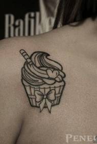 rame mali uzorak za tetovažu svježeg sladoleda