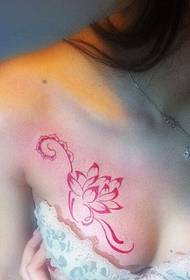 cófra áilleacht sexy ach pictiúr tattoo dearg álainn Lotus