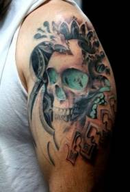 nagy kar 3D koponya személyre szabott tetoválás minta