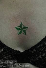 kozmetički prsten totem pentagram uzorak tetovaže