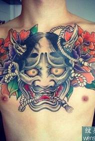 chest color prajna tattoo pattern