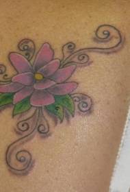 рамена боја љубичастог цвијета тетоважа узорак