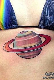 Tetovažna figura je priporočila ženskam prsni planet tattoo delo