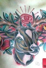 Seti yepachipfuva yekugadzira ruvara deer tattoo inoshanda nematatoo