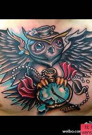 a chest color tattoo pattern