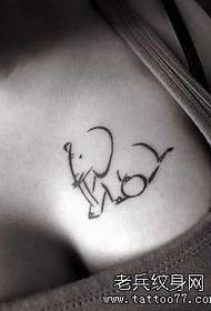beauty chest popular classic totem elephant tattoo pattern
