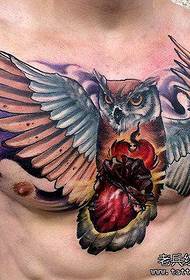 I-Chest Owl tattoo