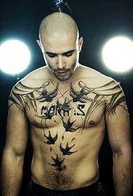 menns bryst kjekk europeisk og amerikansk tatovering 56871 - kjekk mannlig tatovering i mannsbrystet