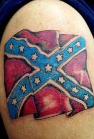 colore delle spalle con il modello del tatuaggio bandiera nazionale