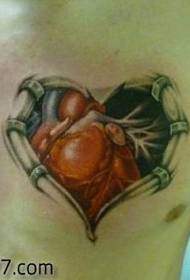 Corazón alternativo clásico alternativo Patrón de tatuaje