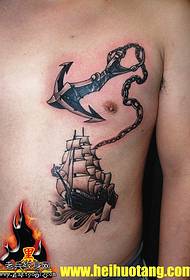 Gungwa Pirate Chikepe Anchor Ocean Mwoyo Mati tattoo