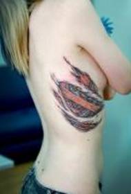 sexy skoonheid borste Kant mode persoonlikheid skeur tatoeëermerk prentjie