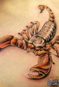 Scorpion tattoo pattern: chest color tweezers tattoo pattern
