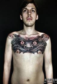 людина передній груди прохолодно мода татуювання татуювання візерунок