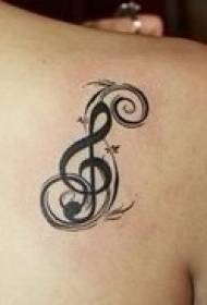 Beau tatouage musical d'art