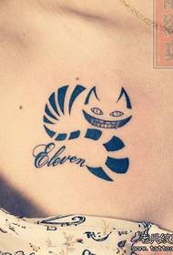девојчиња градите злобна мачка шема за тетоважа