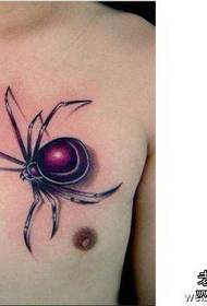 Tatuointinäytön kuva: rintahämähäkin tatuointikuvan kuva