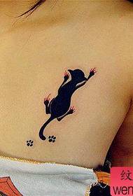 kitten tattoo patroon