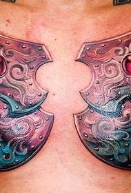 txiv neej lub hauv siab txias classic armor tattoo qauv