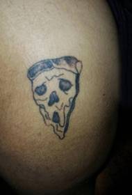 mangiare tatuaggio spalla male maschile pizza tatuatu neru
