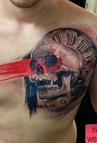 petto tatuaggio europeo e americano opere di teschio
