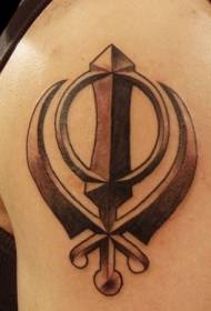 rameno tajomné logo tetovanie vzor