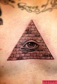 Inirerekomenda ang isang tattoo sa dibdib ng mata ng Diyos