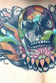 tattoo figure recommended a color chest skull tattoo works