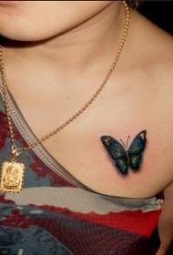 fashion beauty chest magandang butterfly fashion tattoo na larawan ng tattoo