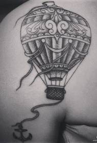 plecu karstā gaisa balons dzīt Eiropas un Amerikas tetovējumu dizainu
