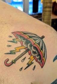 ramena jednostavne tetovaže dječaci ramena munje i kišobran tetovaža slike