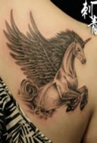 clàssic patró tatuatge d’unicorn enlluernador clàssic