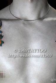 small fresh chest swallow tattoo works