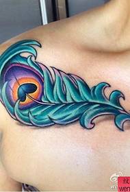 i-chest peacock hair tattoo isebenza