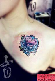 краси груди красиві алмази і троянди татуювання візерунок