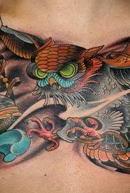 prednja škrinja cool hladni uzorak tetovaže sove