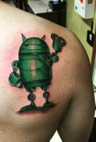 I-robot tattoo eyindoda post-ehlombe enemibala ye-robot tattoo